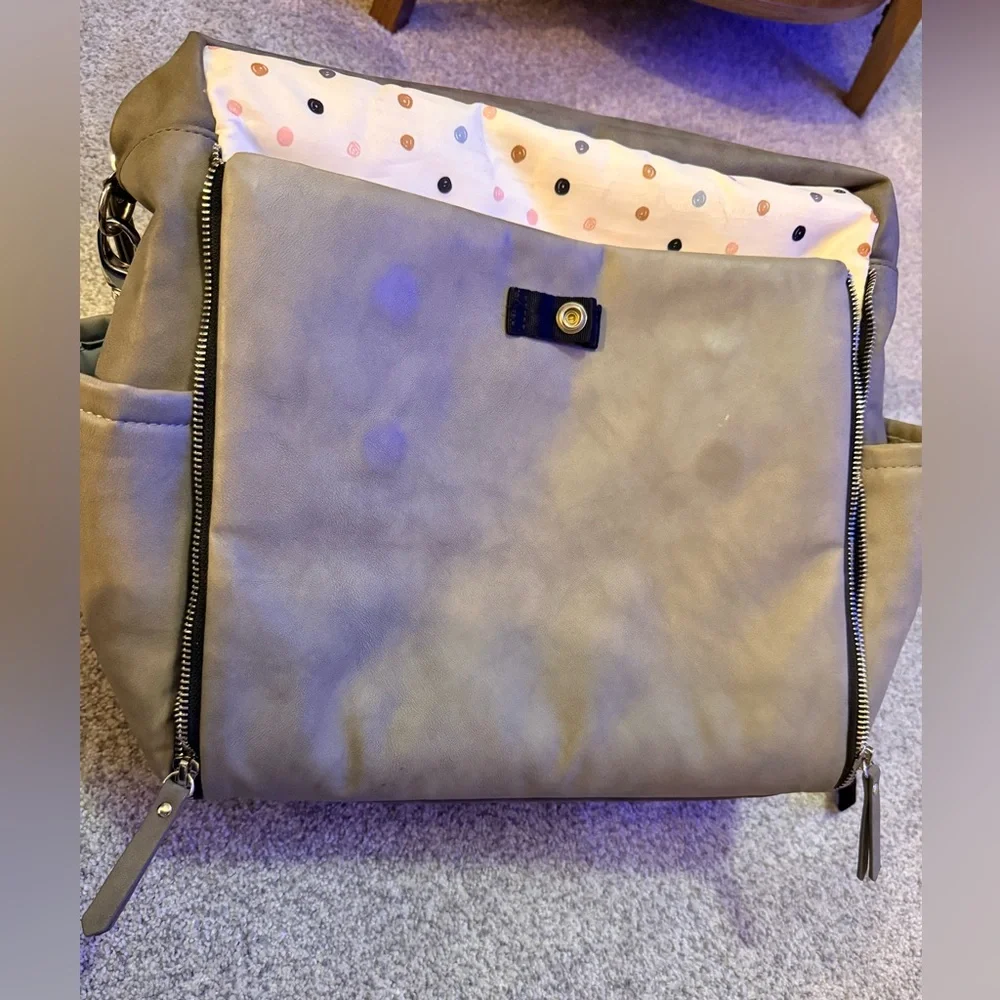 Petunia pickle bottom boxy grey backpack diaper bag